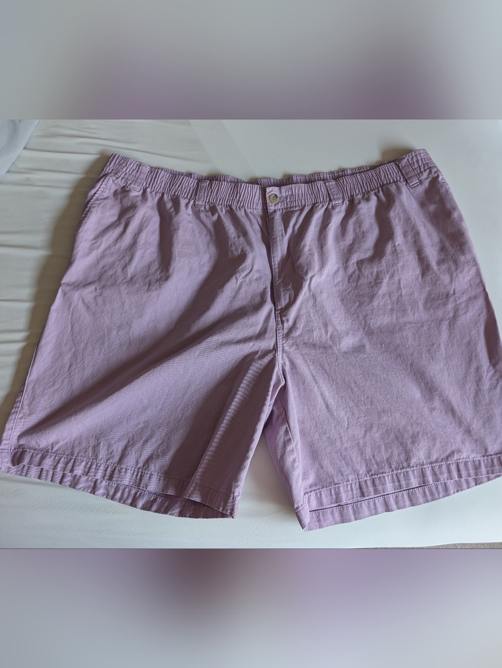 Harbor Bay DXL Lilac Elastic-Waist Bermuda Shorts